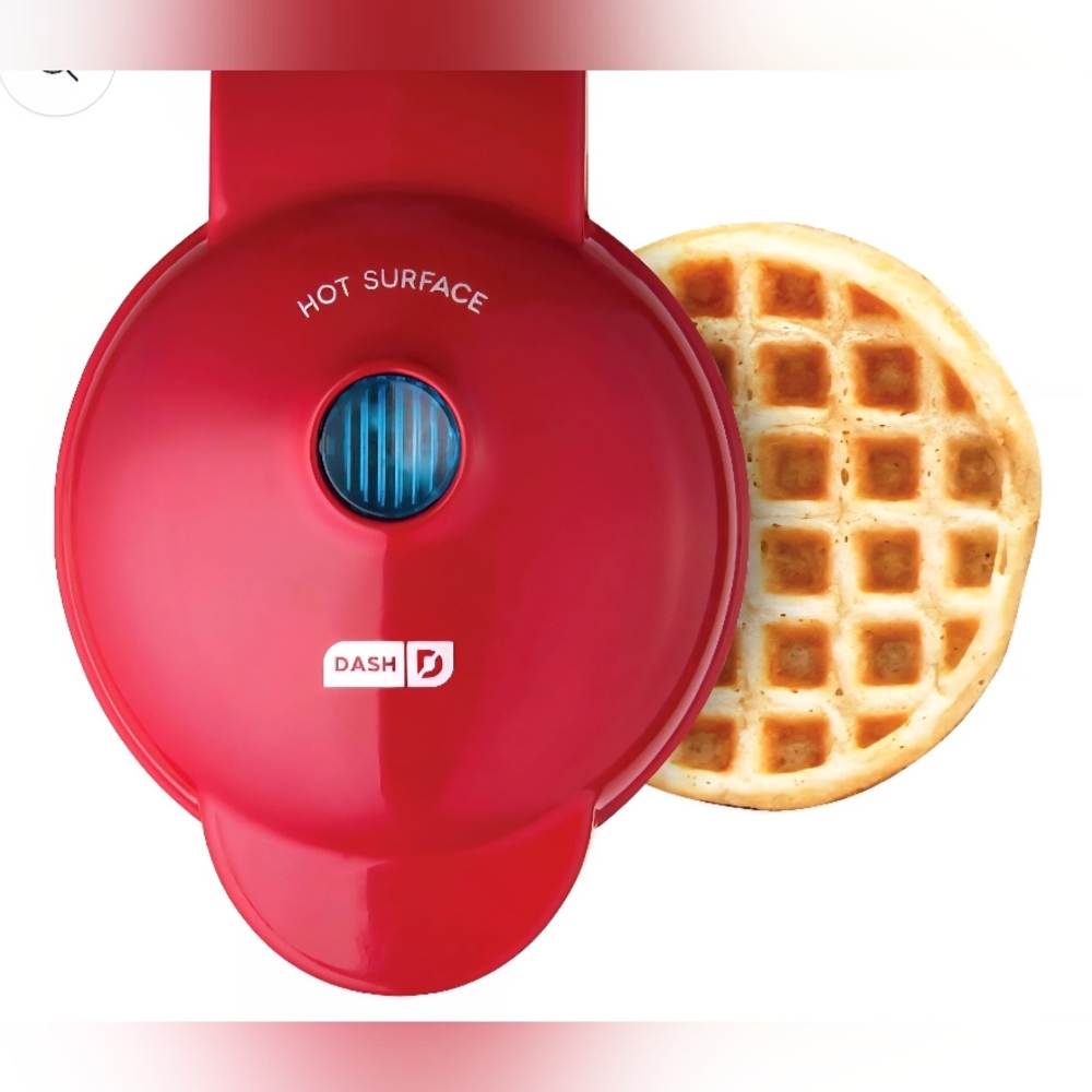 Dash Mini Waffle Maker Red New In Box